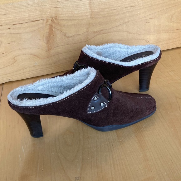 AEROSOLES Suede Slide Fur Bootie size 7 - Picture 11 of 13